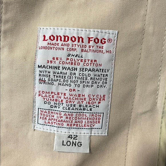 London Fog Classic Tan Trench Coat - Picture 4 of 12